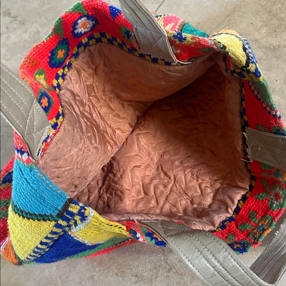 VIntage Wayuu Colombian Large Colorful Mochila Bojo Patterned Tote Bag • GUC - Picture 4 of 10